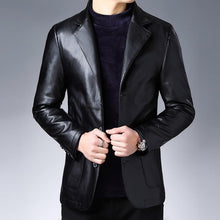 Load image into Gallery viewer, Suit Leather Jacket Men