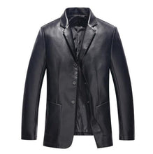 Load image into Gallery viewer, Suit Leather Jacket Men