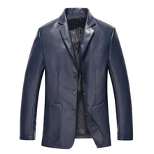 Load image into Gallery viewer, Suit Leather Jacket Men