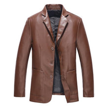 Load image into Gallery viewer, Suit Leather Jacket Men